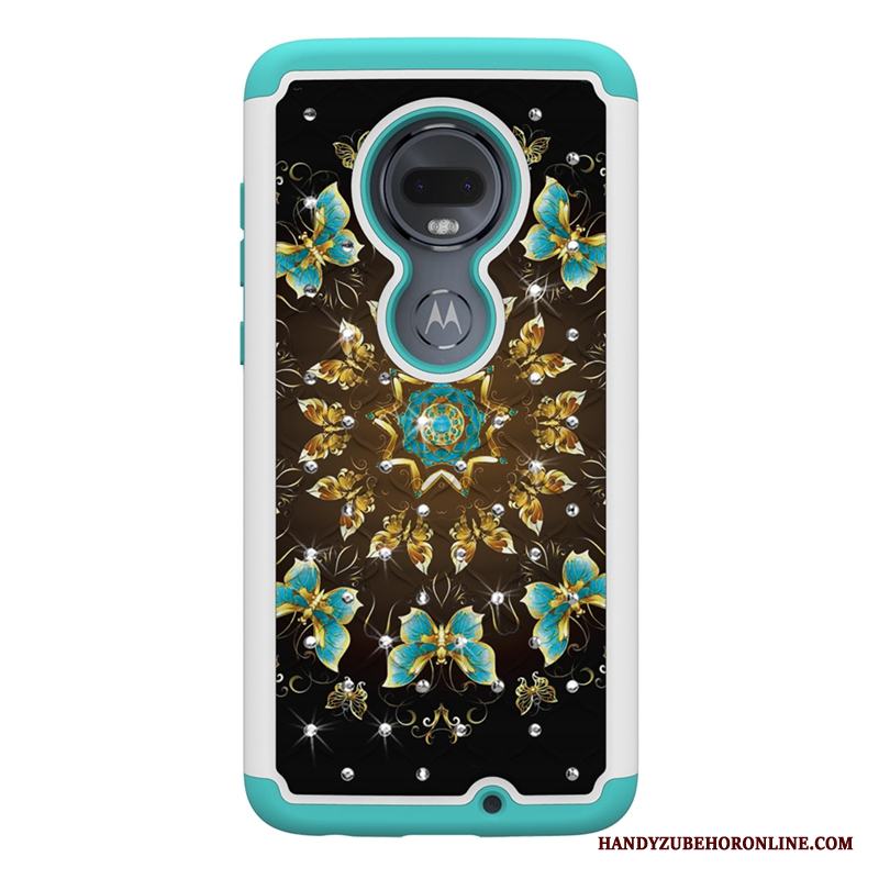 Moto G7 Plus All Inclusive Ny Grön Skal Tecknat Trend Målade
