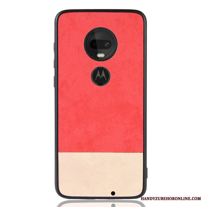 Moto G7 Plus Blandade Färger Skal Telefon Skydd Fodral Trend Läder All Inclusive