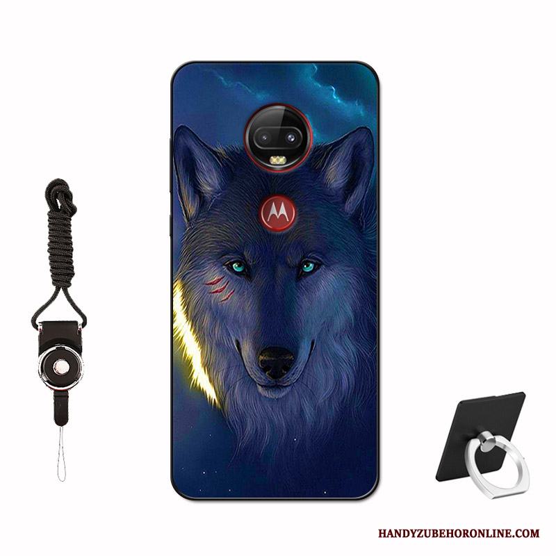 Moto G7 Plus Glidskydds All Inclusive Silikon Fallskydd Nubuck Anpassa Skal Telefon