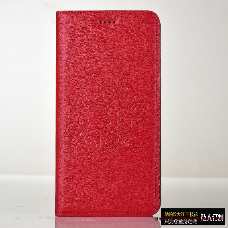Moto G7 Plus Skal Gul Blommor Fodral Äkta Läder Mönster Läderfodral Clamshell