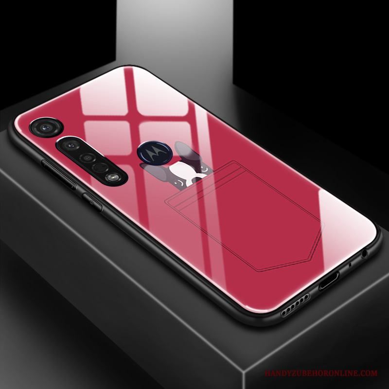 Moto G8 Plus Skal Telefon Fodral All Inclusive Skärmskydd Film Trend Hård Net Red