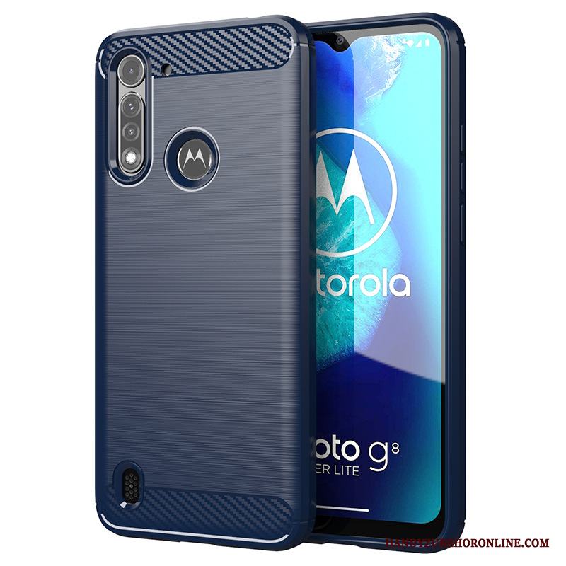 Moto G8 Power Lite Mjuk Svart Tunn Fodral Skal Telefon