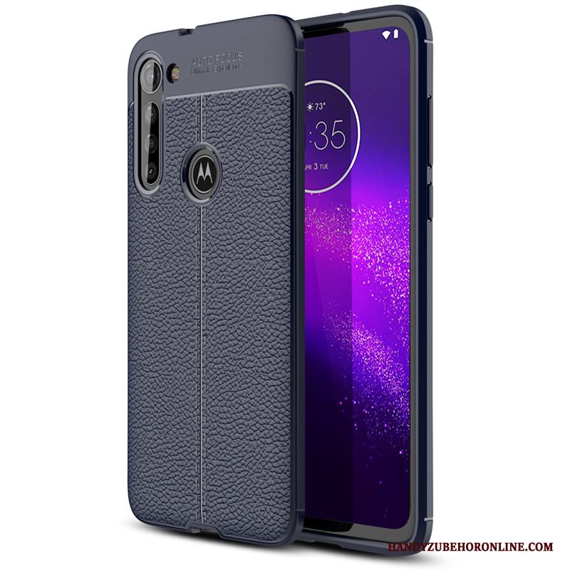 Moto G8 Power Läder Skal Telefon Fodral All Inclusive Mjuk Mönster Skydd