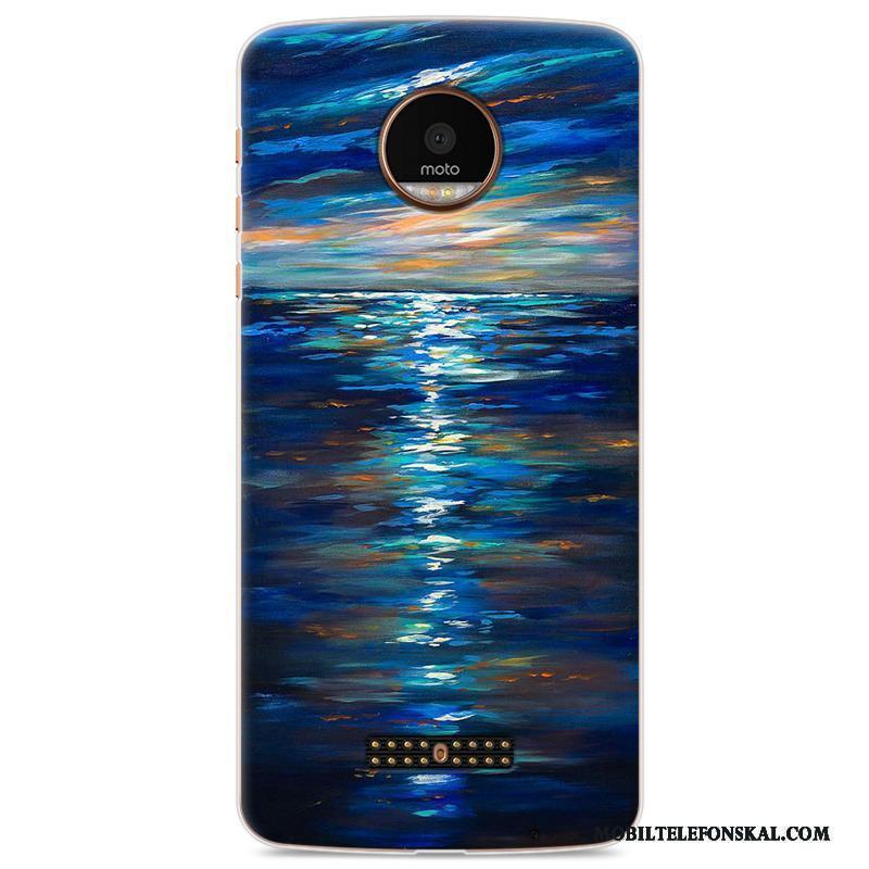 Moto Z Skal Fallskydd Fodral Tecknat Vacker Silikon All Inclusive Mjuk