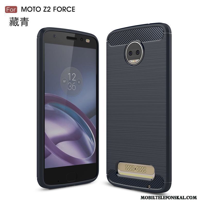 Moto Z2 Force Edition Till Fallskydd Blå Skal Telefon Fodral Mjuk Stjärna