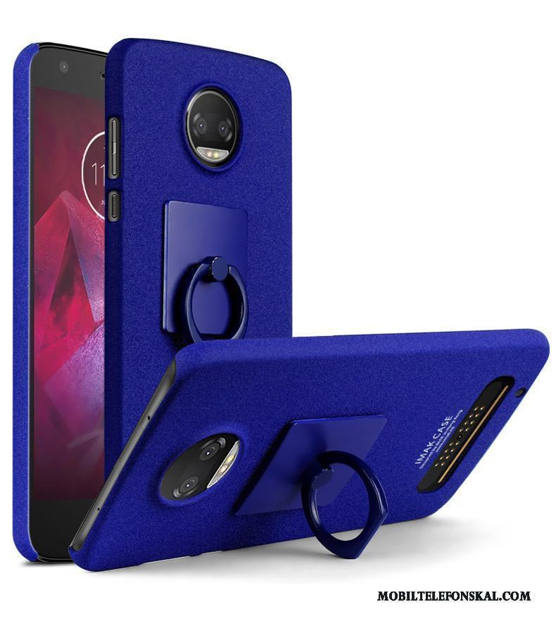 Moto Z2 Play Nubuck Skydd Hård Skal Svart Telefon Fodral