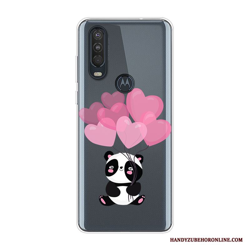 Motorola One Action All Inclusive Mobil Telefon Fodral Blå Silikon Fallskydd Skal Telefon