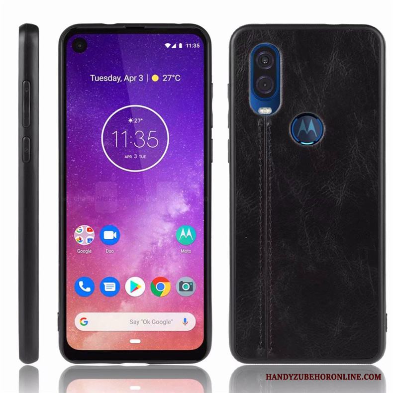Motorola One Vision Fallskydd All Inclusive Skal Telefon Fodral Blå