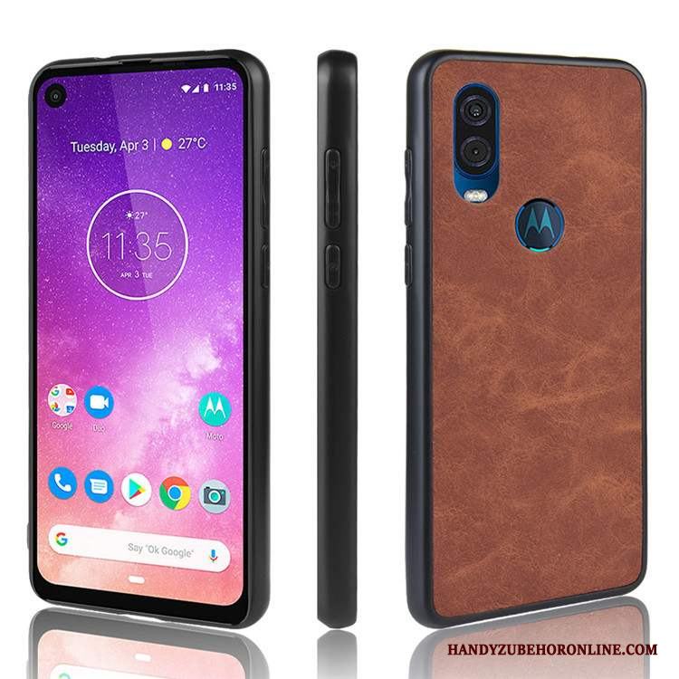 Motorola One Vision Fodral Fallskydd Skal Telefon Svart