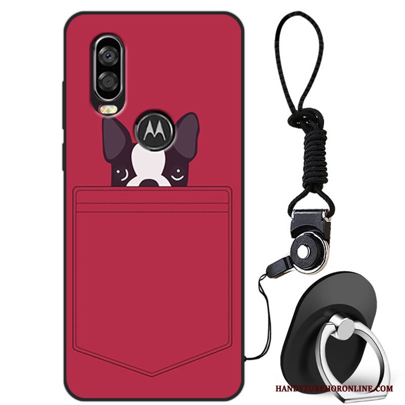 Motorola One Vision Kreativa Trend Varumärke Mode Fodral Skal Telefon Rosa Skydd