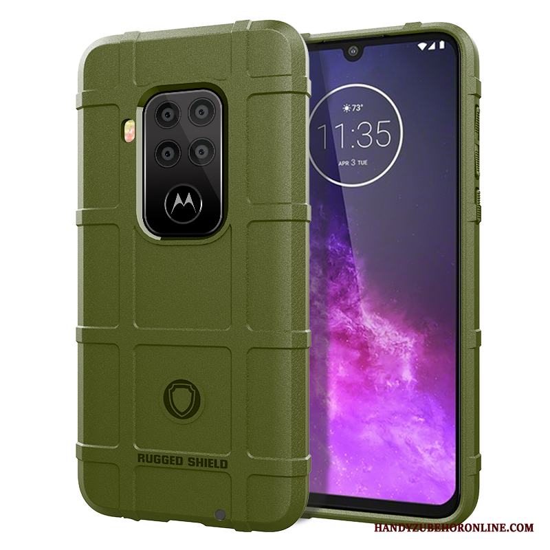 Motorola One Zoom Hemming Pu Skal Telefon Fodral Silikon Skydd Mjuk