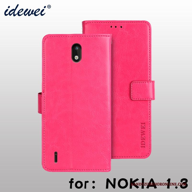 Nokia 1.3 Support Skydd Kort Skal Täcka Mobil Telefon Plånbok