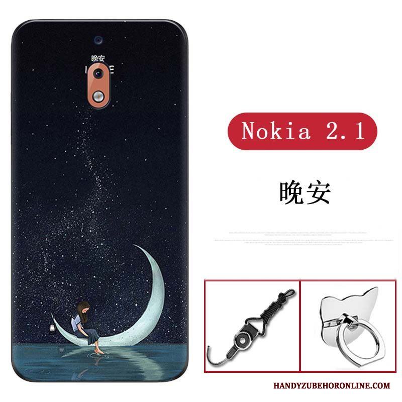 Nokia 2.1 Fallskydd Skal Telefon Fodral Silikon Personlighet Tunn Mjuk