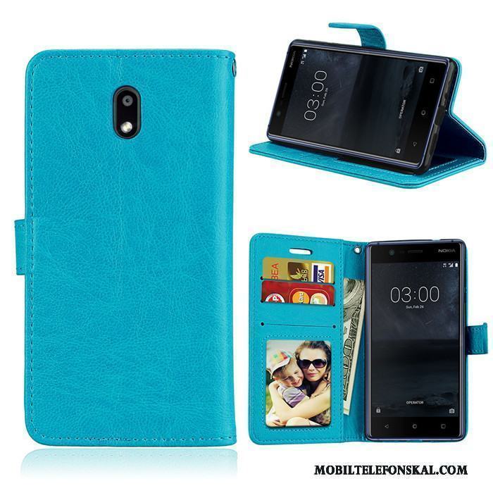 Nokia 2 Mjuk Ljusblå Skydd Skal Telefon Läderfodral Silikon Täcka