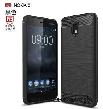 Nokia 2 Skydd Röd Fodral Silikon Fallskydd Mjuk Skal Telefon