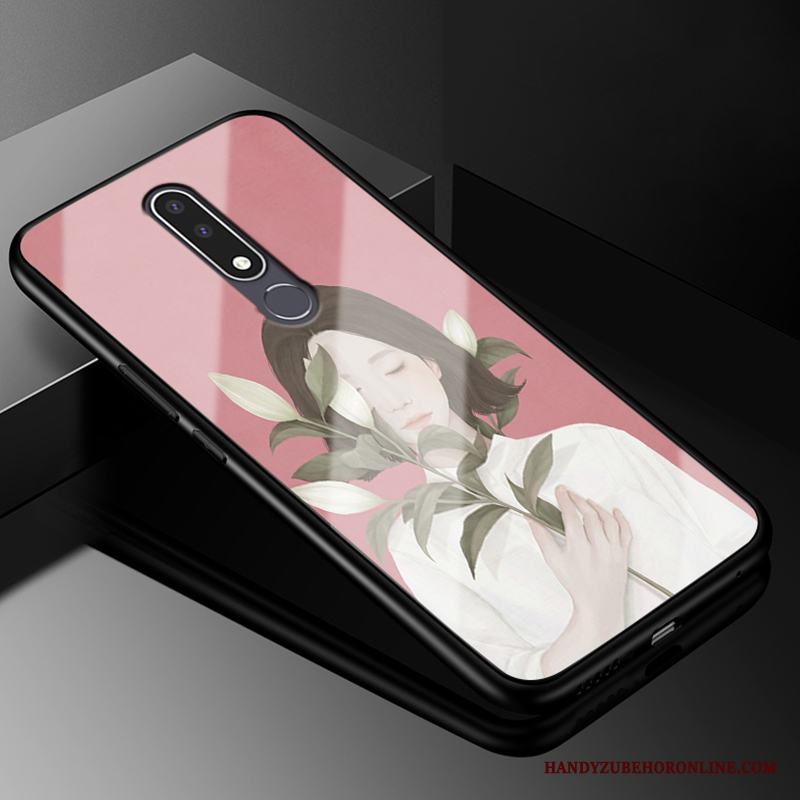 Nokia 3.1 Plus Rosa Fallskydd Silikon Personlighet Skal Telefon Fodral Vind