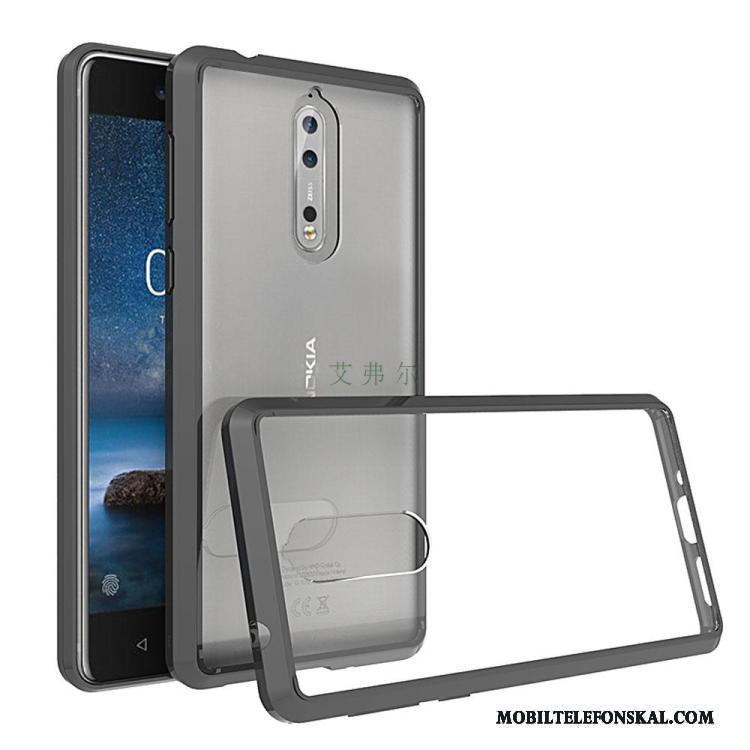 Nokia 3 Fallskydd Mjuk Svart Skal Telefon Fodral Transparent