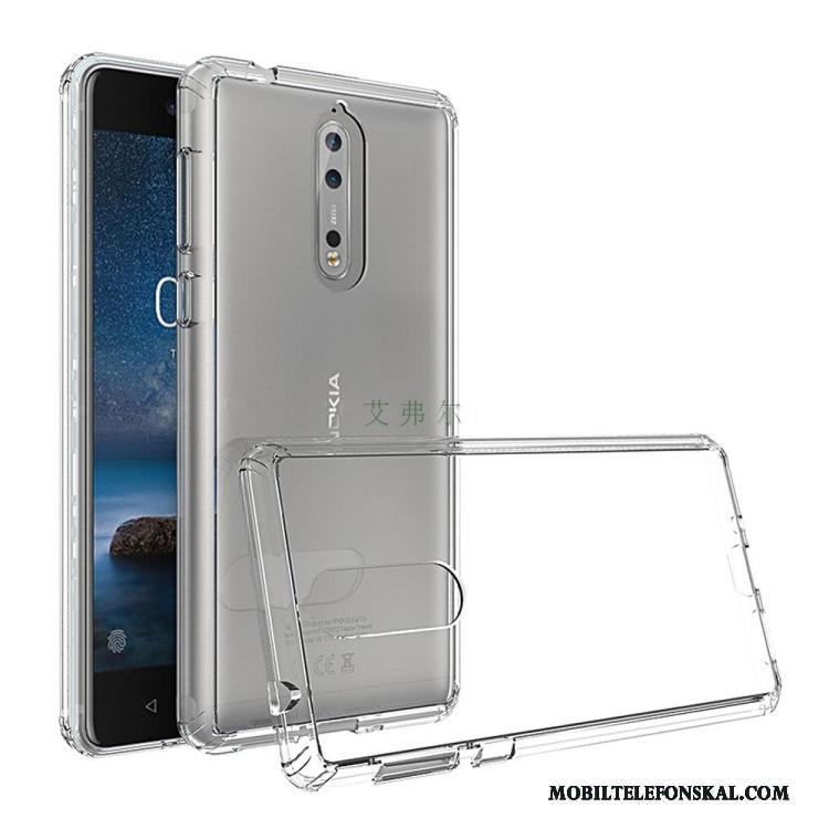 Nokia 3 Fallskydd Mjuk Svart Skal Telefon Fodral Transparent