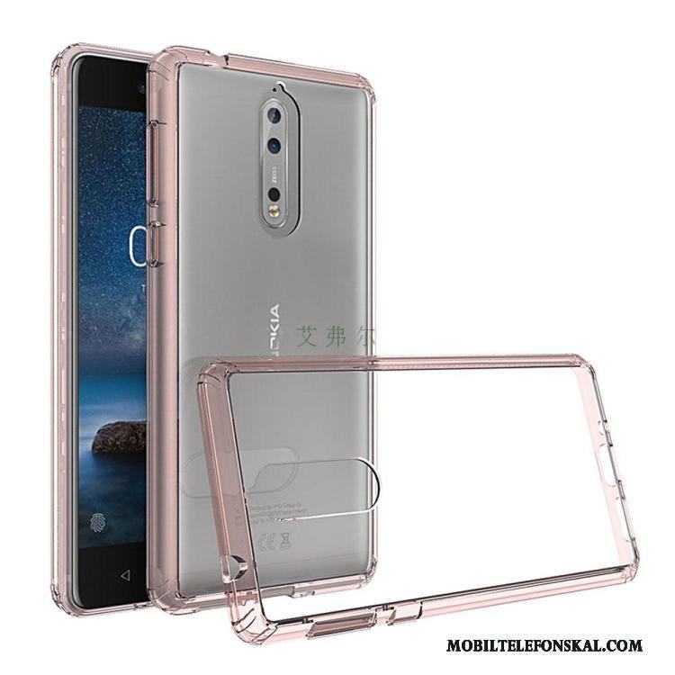 Nokia 3 Fallskydd Mjuk Svart Skal Telefon Fodral Transparent