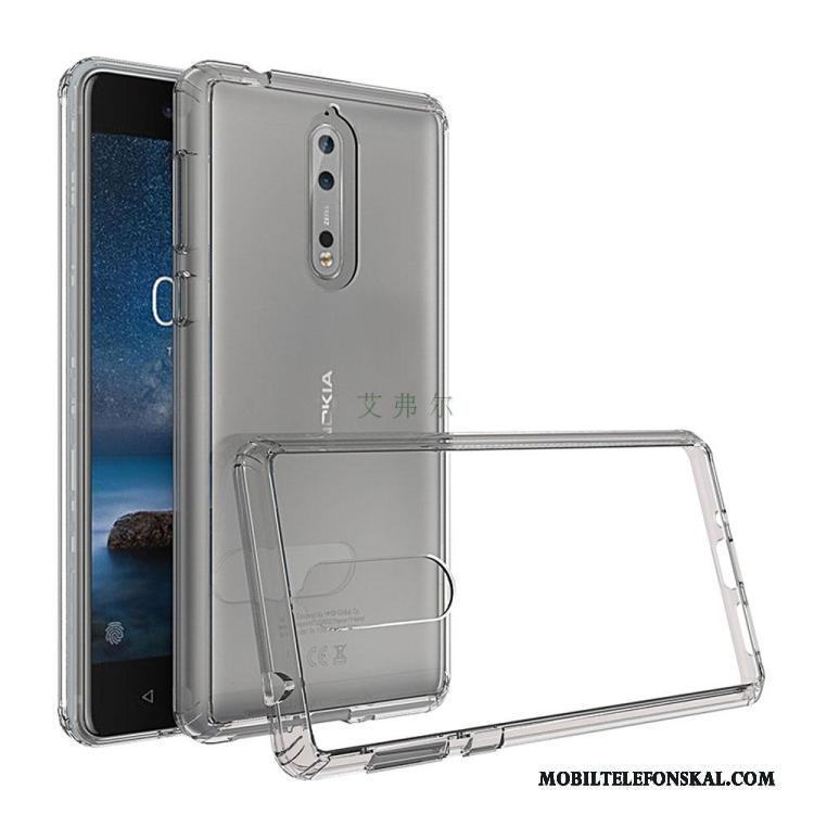 Nokia 3 Fallskydd Mjuk Svart Skal Telefon Fodral Transparent