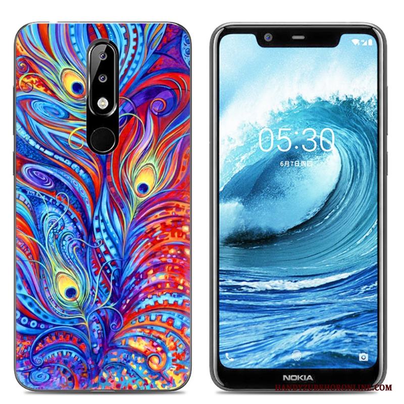 Nokia 5.1 Plus Fodral Skydd Mjuk Kreativa Skal Telefon Mobil Telefon Transparent