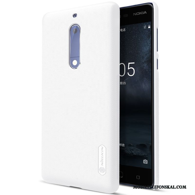 Nokia 5 Hård Skal Fallskydd Nubuck Svart Fodral Telefon