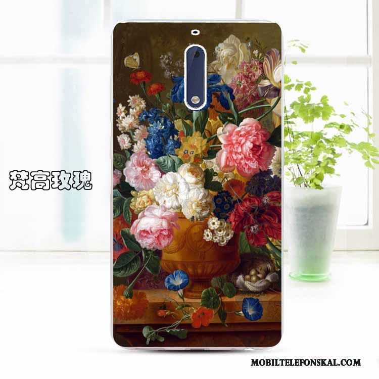 Nokia 5 Tecknat Skal Telefon Skydd Mjuk Silikon Fodral Transparent