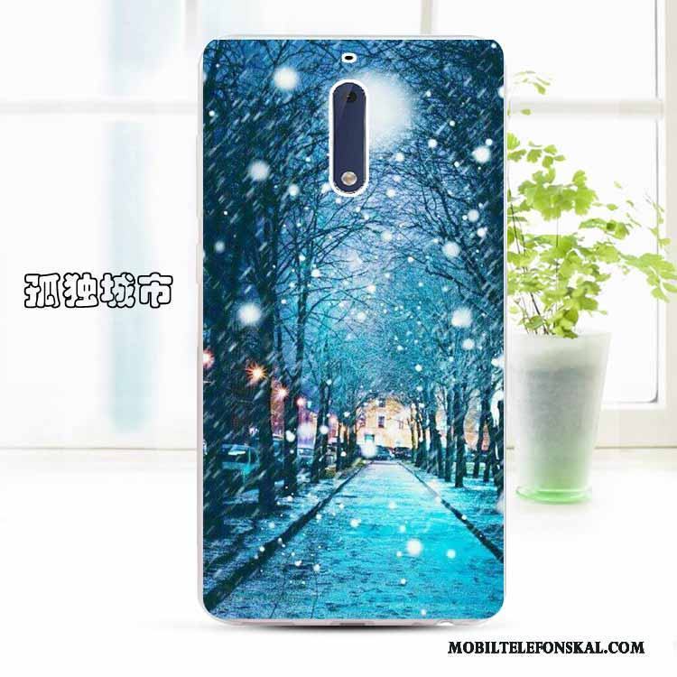 Nokia 5 Tecknat Skal Telefon Skydd Mjuk Silikon Fodral Transparent