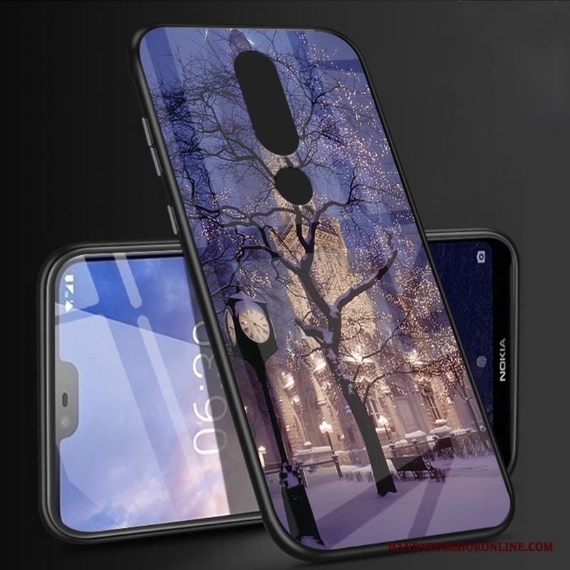 Nokia 6.1 All Inclusive Vit Personlighet Magnetic Fodral Skal Telefon Glas