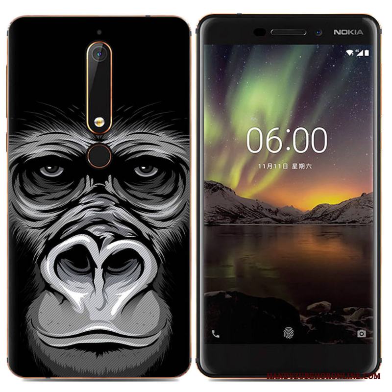 Nokia 6.1 Mobil Telefon Skal Tecknat Skydd Mjuk Kreativa Telefon