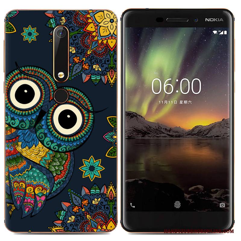 Nokia 6.1 Mobil Telefon Skal Tecknat Skydd Mjuk Kreativa Telefon