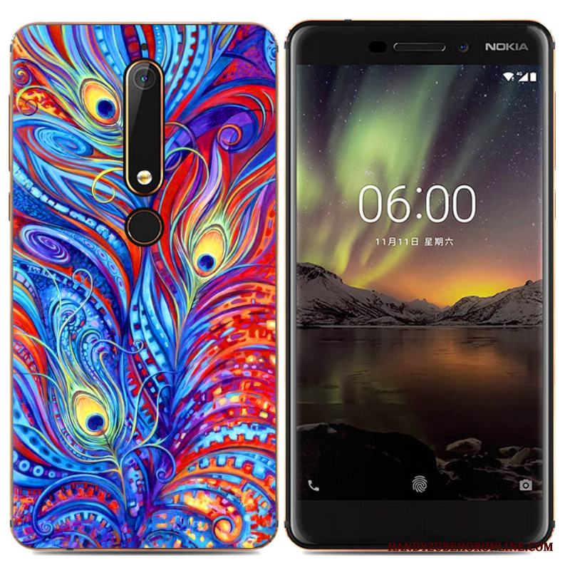 Nokia 6.1 Mobil Telefon Skal Tecknat Skydd Mjuk Kreativa Telefon