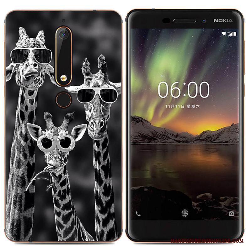 Nokia 6.1 Mobil Telefon Skal Tecknat Skydd Mjuk Kreativa Telefon