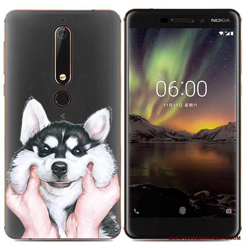 Nokia 6.1 Mobil Telefon Skal Tecknat Skydd Mjuk Kreativa Telefon