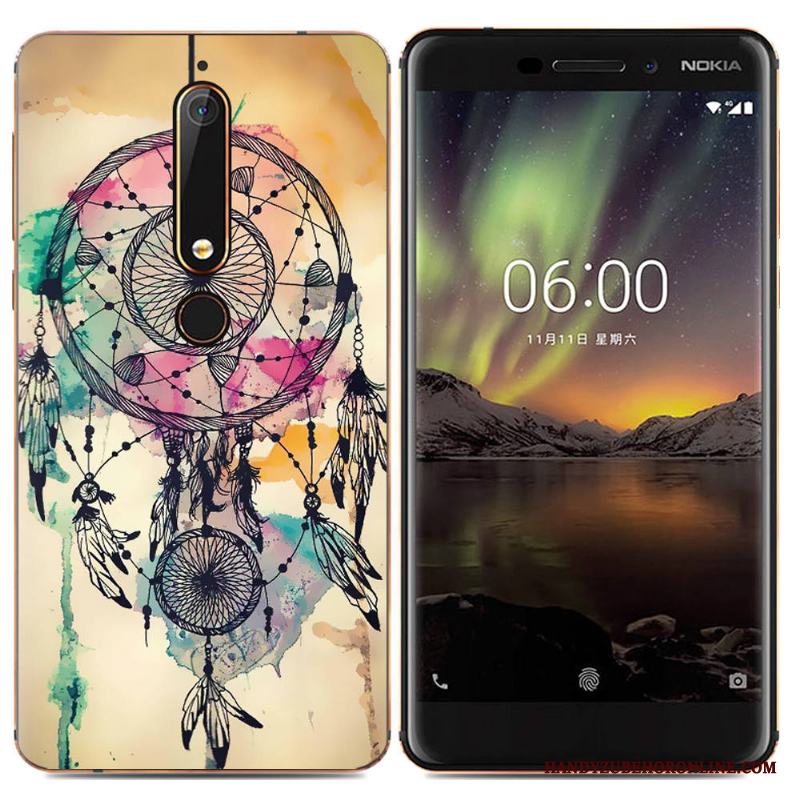 Nokia 6.1 Mobil Telefon Skal Tecknat Skydd Mjuk Kreativa Telefon