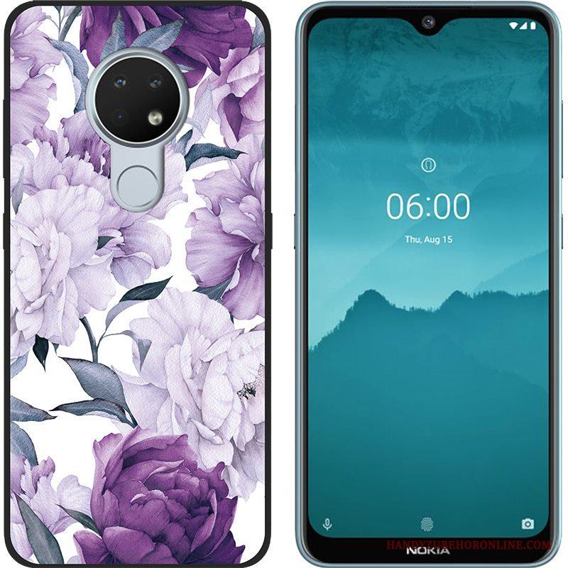 Nokia 6.2 Mjuk Skal Telefon Kreativa Purpur Trend Målade Nubuck