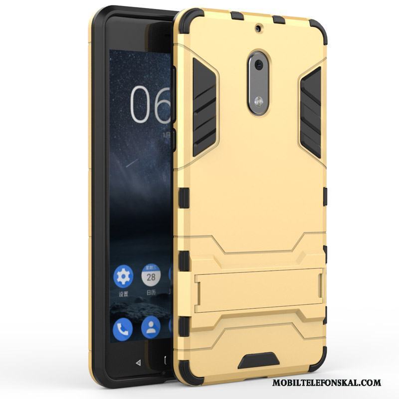 Nokia 6 Fallskydd All Inclusive Support Nubuck Skal Fodral Hård
