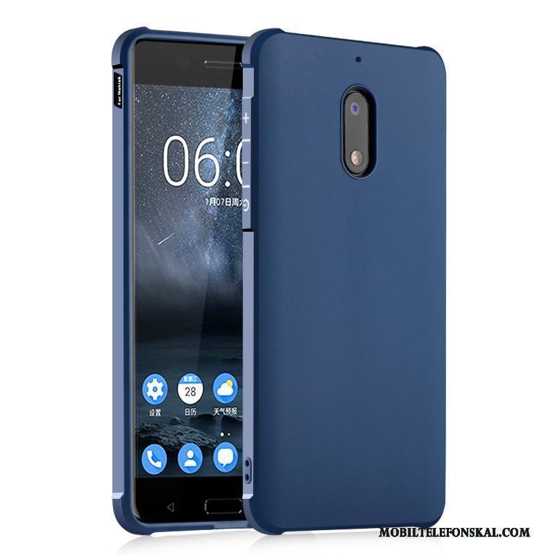 Nokia 6 Fodral Silikon Skal Telefon All Inclusive Svart Skydd Blå