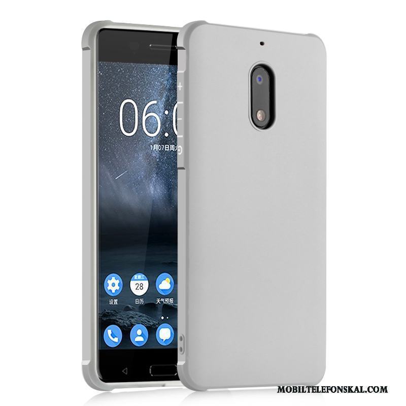 Nokia 6 Fodral Silikon Skal Telefon All Inclusive Svart Skydd Blå