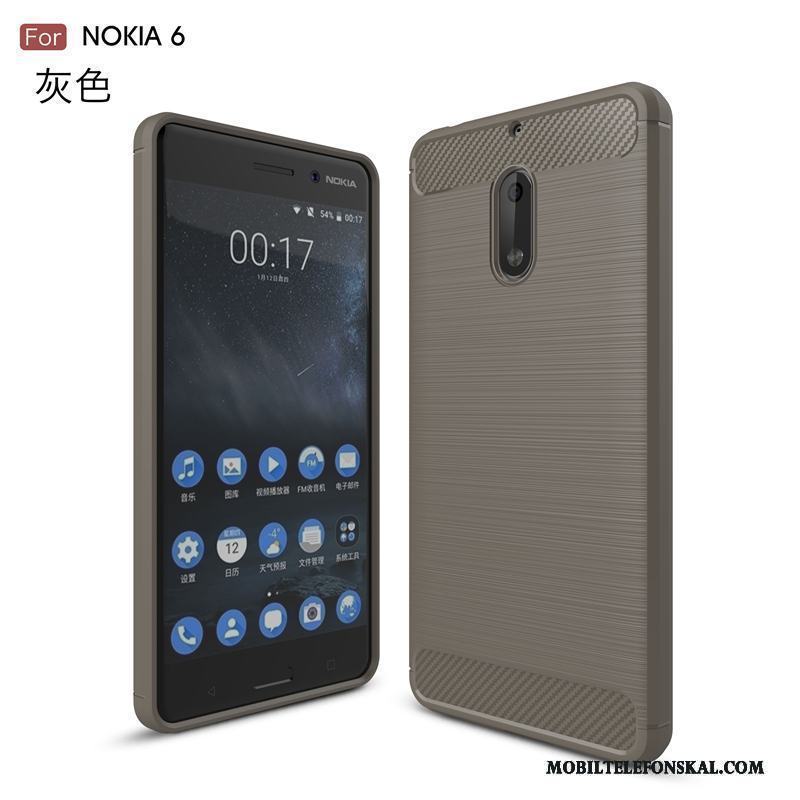Nokia 6 Mjuk Ny Fallskydd Skal Blå Fodral Silikon