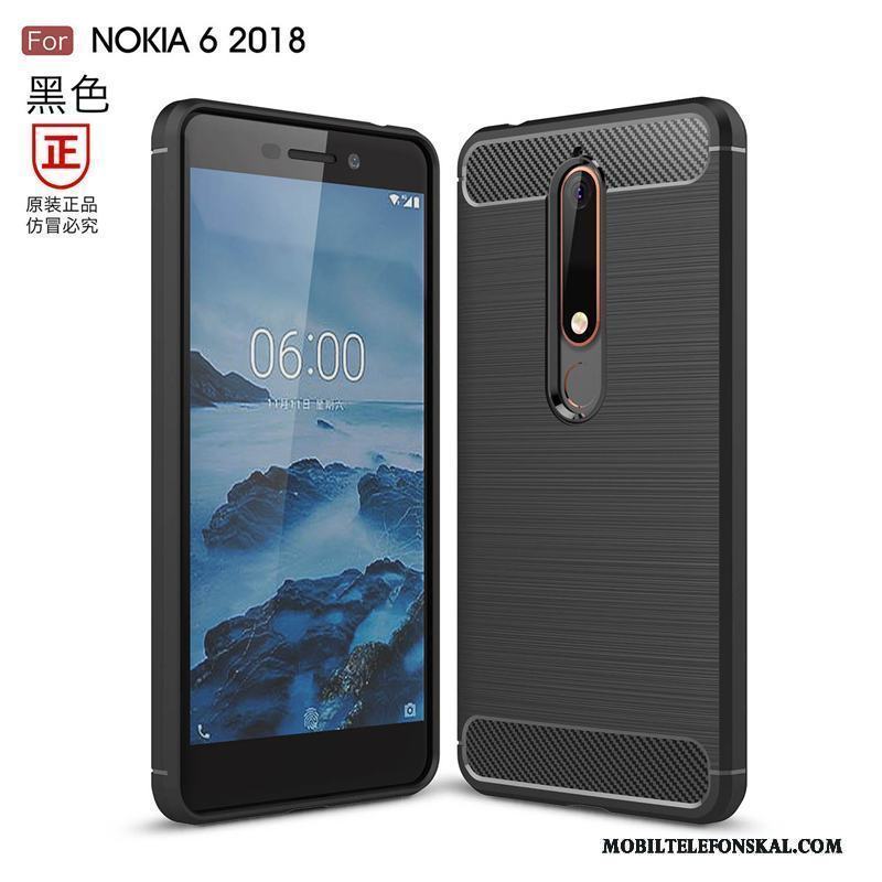 Nokia 6 Mjuk Ny Fallskydd Skal Blå Fodral Silikon