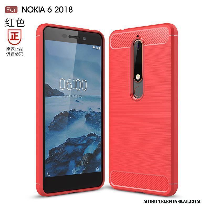 Nokia 6 Mjuk Ny Fallskydd Skal Blå Fodral Silikon