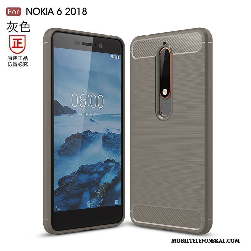 Nokia 6 Mjuk Ny Fallskydd Skal Blå Fodral Silikon