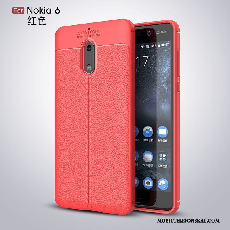 Nokia 6 Skal Fodral Skydd Silikon Grön Mjuk Röd