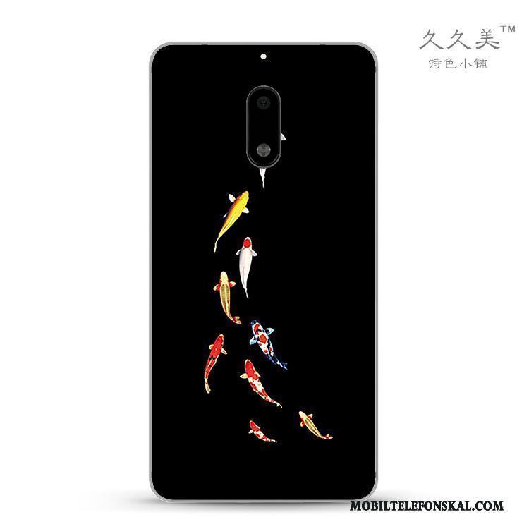 Nokia 6 Skydd Fallskydd Svart Silikon Speciell Fodral Skal Telefon