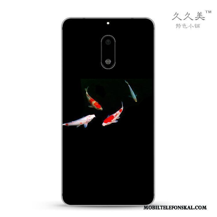 Nokia 6 Skydd Fallskydd Svart Silikon Speciell Fodral Skal Telefon