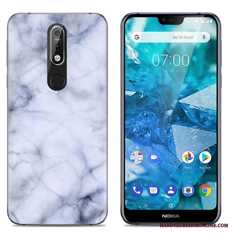 Nokia 7.1 Tecknat Skal Telefon Kreativa Stor Mobil Telefon Silikon Fodral