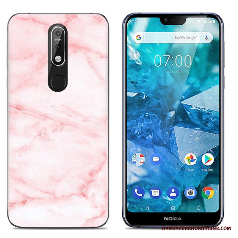 Nokia 7.1 Tecknat Skal Telefon Kreativa Stor Mobil Telefon Silikon Fodral