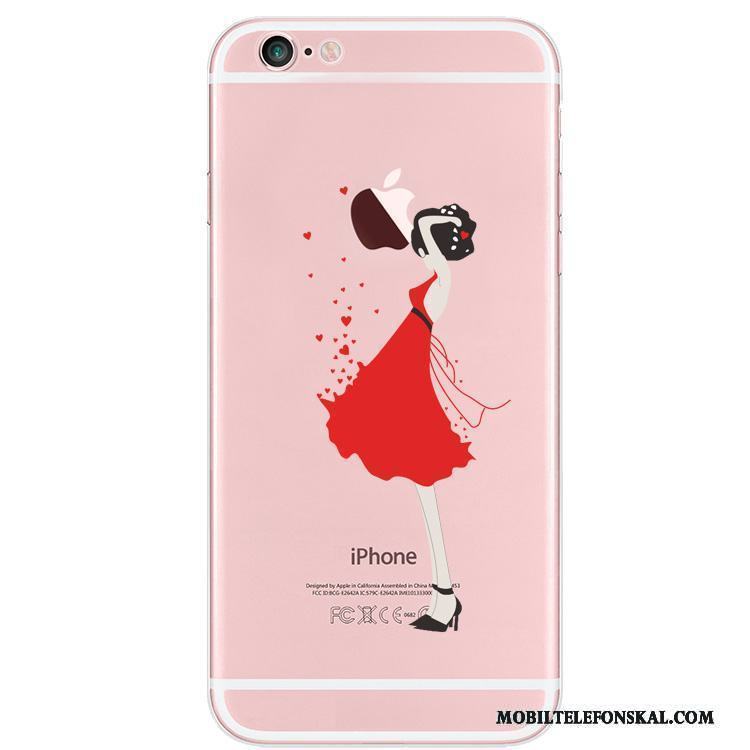 Nokia 7 Mode Skit Skal Telefon Cherry Transparent Rosa Mjuk