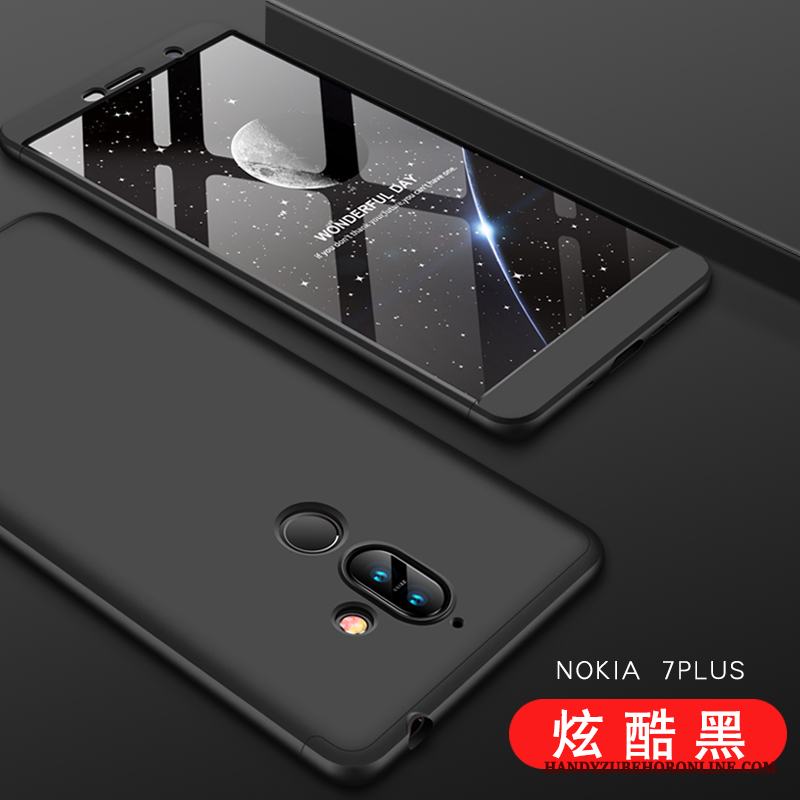 Nokia 7 Plus Skal Personlighet Silver Hård Pu Fallskydd Fodral Trend Varumärke